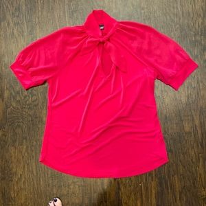 New York & Company - 7th Avenue Design Studio - hot pink blouse - size Medium